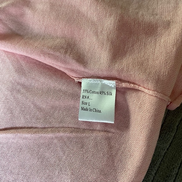 NWT Jennifer T. Knit couture, Pink Cardigan, large - Picture 3 of 5